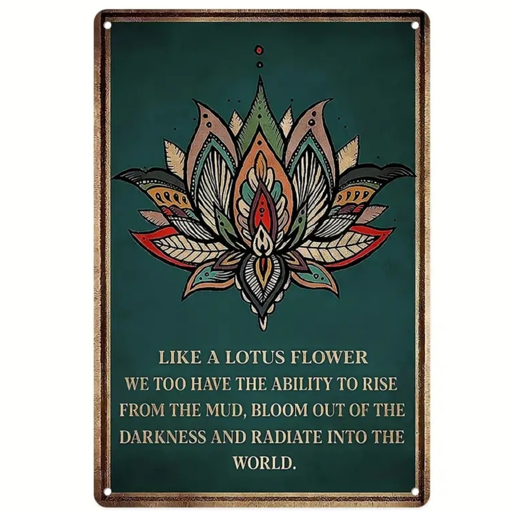 Metal vintage sign Lotus